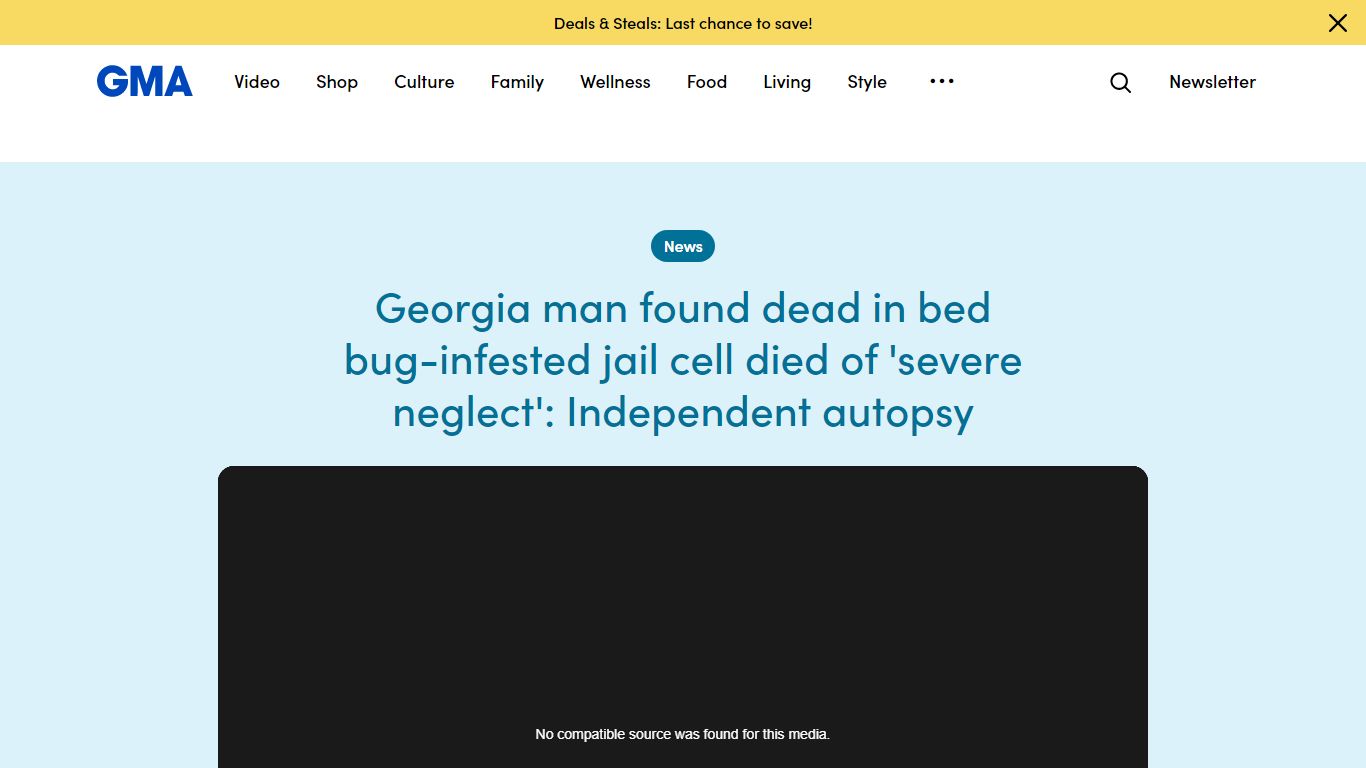 Georgia man found dead in bed bug-infested jail cell died of 'severe ...